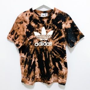 Adidas DIY Bleach Dye Tie Dye Trefoil Graphic Tee